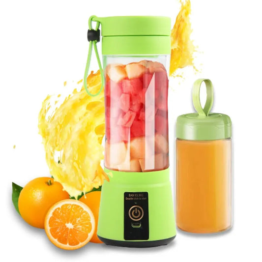 Portable Fruit Juice Blender - USB Rechargeable, 6 Blades, Compact Design