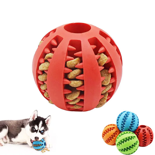 Interactive Rubber Dog Ball Toy for Small Dogs