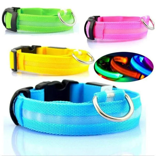 Rechargeable LED Glowing Dog Collar:Illuminate Your Pet's Night Adventures!