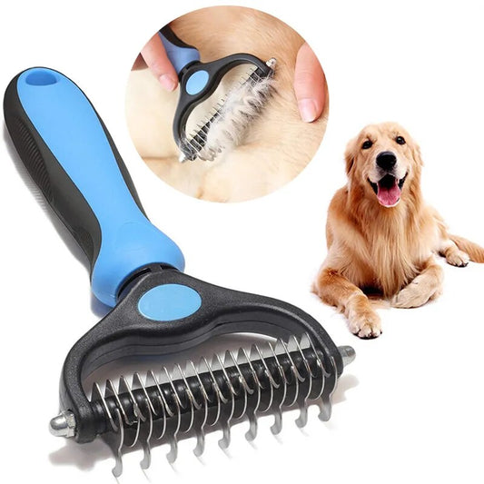 Professional Dual-Head Pet Deshedding Brush