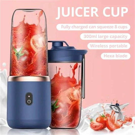 Portable Small Electric Juicer - Stainless Steel Blade, Compact Design, Eco-Friendly Material