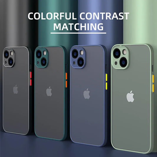 Luxury Matte Silicone Phone Case - Stylish Protection for iPhone 13, 12, 11, 14 Pro Max, Mini, and More